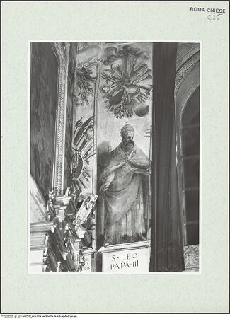 Vorderseite von Sopr. BAS ROMA [https://www.deutsche-digitale-bibliothek.de/content/lizenzen/rv-ez/] Szenen aus dem Leben der der Heiligen Kosmas und Damian und verschiedene HeiligeDer heilige Papst Leo III. - , bh462262_recto. Foto.