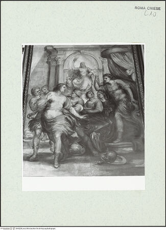 Vorderseite von Sopr. BAS ROMA [https://www.deutsche-digitale-bibliothek.de/content/lizenzen/rv-ez/] Szenen aus dem Leben des heiligen Papstes Alexander I.Der heilige Alexander verweigert die Anbetung von Götzen - nach der Restaurierung von 1977, bh462266_recto. Foto.