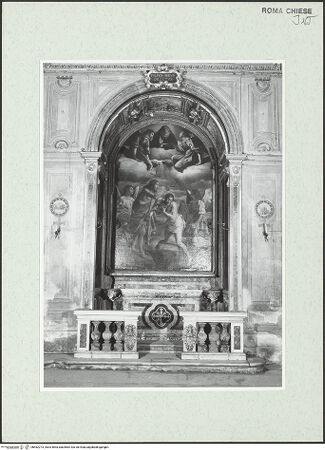 Vorderseite von Sopr. BAS ROMA [https://www.deutsche-digitale-bibliothek.de/content/lizenzen/rv-ez/] Santa Maria della Pace - Oktogon, 2. Kapelle rechts (Olgiati), bh462273_recto. Foto.