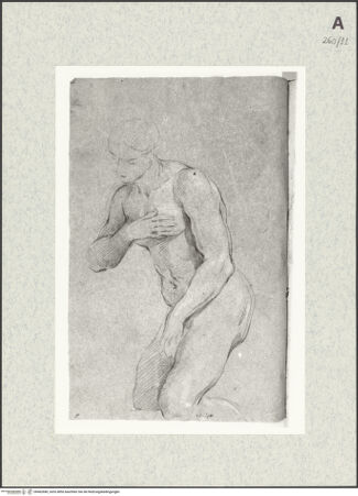 Vorderseite von Istituto Nazionale per la Grafica [https://www.deutsche-digitale-bibliothek.de/content/lizenzen/rv-ez/] Kniende weibliche Gestalt - , bh462680_recto. Foto.