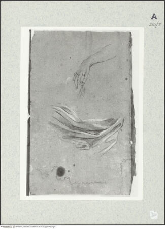 Vorderseite von Istituto Nazionale per la Grafica [https://www.deutsche-digitale-bibliothek.de/content/lizenzen/rv-ez/] Arm- und Draperiestudien - , bh462691_recto. Foto.