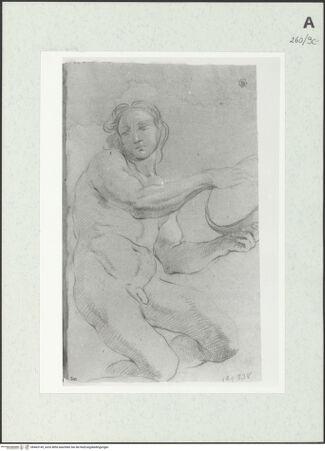 Vorderseite von Istituto Nazionale per la Grafica [https://www.deutsche-digitale-bibliothek.de/content/lizenzen/rv-ez/] Kniende männliche Gestalt - , bh463149_recto. Foto.