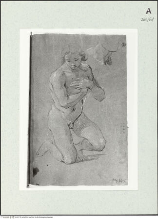 Vorderseite von Istituto Nazionale per la Grafica [https://www.deutsche-digitale-bibliothek.de/content/lizenzen/rv-ez/] Kniende männliche Gestalt - , bh463155_recto. Foto.