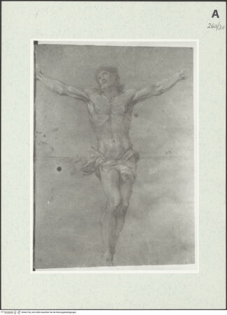 Vorderseite von Istituto Nazionale per la Grafica [https://www.deutsche-digitale-bibliothek.de/content/lizenzen/rv-ez/] Studie zum gekreuzigten Christus - , bh463156_recto. Foto.