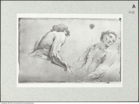 Vorderseite von Istituto Nazionale per la Grafica [https://www.deutsche-digitale-bibliothek.de/content/lizenzen/rv-ez/] Zwei männliche Gestalten in Halbfigur - , bh463178_recto. Foto.