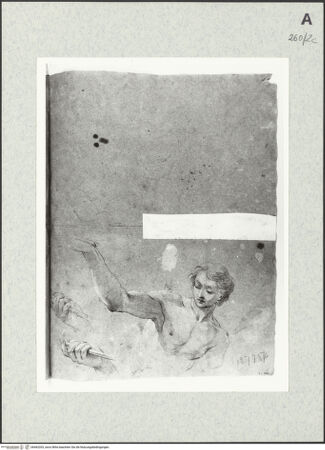 Vorderseite von Istituto Nazionale per la Grafica [https://www.deutsche-digitale-bibliothek.de/content/lizenzen/rv-ez/] Männliche Gestalt in Halbfigur und Handstudien - , bh463203_recto. Foto.