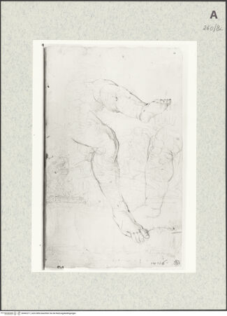 Vorderseite von Istituto Nazionale per la Grafica [https://www.deutsche-digitale-bibliothek.de/content/lizenzen/rv-ez/] Beinstudien und Kompositionsskizze - , bh463217_recto. Foto.