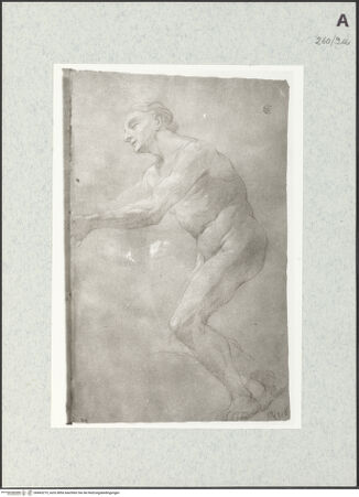 Vorderseite von Istituto Nazionale per la Grafica [https://www.deutsche-digitale-bibliothek.de/content/lizenzen/rv-ez/] Kniende männliche Gestalt - , bh463219_recto. Foto.