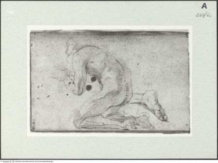 Vorderseite von Istituto Nazionale per la Grafica [https://www.deutsche-digitale-bibliothek.de/content/lizenzen/rv-ez/] Kniende männliche Gestalt - , bh463230_recto. Foto.