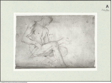 Vorderseite von Istituto Nazionale per la Grafica [https://www.deutsche-digitale-bibliothek.de/content/lizenzen/rv-ez/] Sitzende männliche Gestalt - , bh463235_recto. Foto.