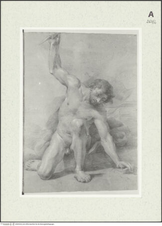 Vorderseite von Istituto Nazionale per la Grafica [https://www.deutsche-digitale-bibliothek.de/content/lizenzen/rv-ez/] Kniende männliche Gestalt - , bh463244_recto. Foto.