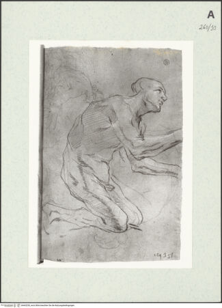 Vorderseite von Istituto Nazionale per la Grafica [https://www.deutsche-digitale-bibliothek.de/content/lizenzen/rv-ez/] Kniende männliche Gestalt - , bh463250_recto. Foto.