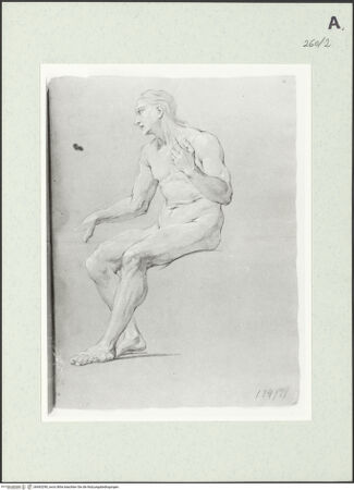 Vorderseite von Istituto Nazionale per la Grafica [https://www.deutsche-digitale-bibliothek.de/content/lizenzen/rv-ez/] Sitzende männliche Gestalt - , bh463290_recto. Foto.