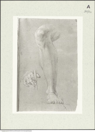 Vorderseite von Istituto Nazionale per la Grafica [https://www.deutsche-digitale-bibliothek.de/content/lizenzen/rv-ez/] Bein- und Handstudie - , bh463294_recto. Foto.