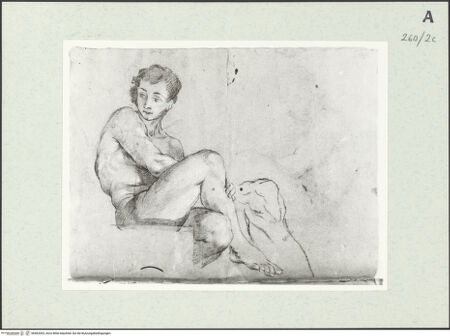 Vorderseite von Istituto Nazionale per la Grafica [https://www.deutsche-digitale-bibliothek.de/content/lizenzen/rv-ez/] Sitzende männliche Gestalt - , bh463303_recto. Foto.