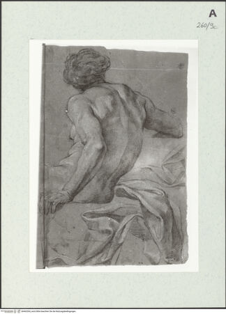 Vorderseite von Istituto Nazionale per la Grafica [https://www.deutsche-digitale-bibliothek.de/content/lizenzen/rv-ez/] Sitzende männliche Gestalt - , bh463304_recto. Foto.