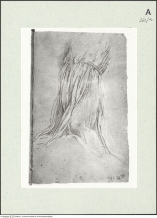 Vorderseite von Istituto Nazionale per la Grafica [https://www.deutsche-digitale-bibliothek.de/content/lizenzen/rv-ez/] Bekleidete kniende Gestalt - , bh463307_recto. Foto.