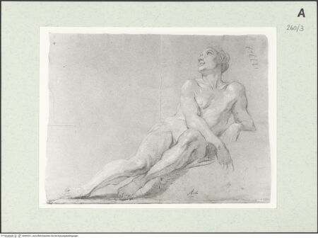 Vorderseite von Istituto Nazionale per la Grafica [https://www.deutsche-digitale-bibliothek.de/content/lizenzen/rv-ez/] Sitzende männliche Gestalt - , bh463321_recto. Foto.