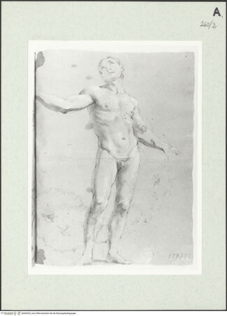 Vorderseite von Istituto Nazionale per la Grafica [https://www.deutsche-digitale-bibliothek.de/content/lizenzen/rv-ez/] Stehende männliche Gestalt - , bh463325_recto. Foto.