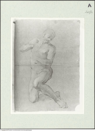 Vorderseite von Istituto Nazionale per la Grafica [https://www.deutsche-digitale-bibliothek.de/content/lizenzen/rv-ez/] Kniende männliche Gestalt - , bh463327_recto. Foto.