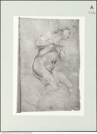 Vorderseite von Istituto Nazionale per la Grafica [https://www.deutsche-digitale-bibliothek.de/content/lizenzen/rv-ez/] Kniende männliche Gestalt - , bh463330_recto. Foto.