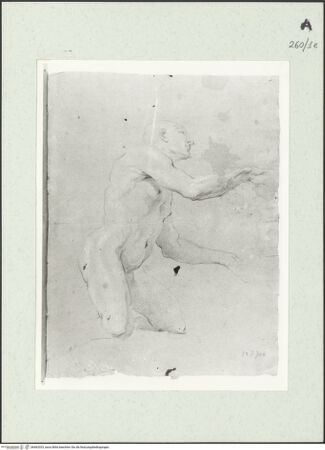 Vorderseite von Istituto Nazionale per la Grafica [https://www.deutsche-digitale-bibliothek.de/content/lizenzen/rv-ez/] Kniende männliche Gestalt - , bh463333_recto. Foto.