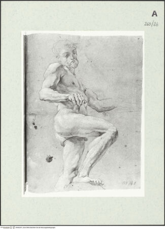 Vorderseite von Istituto Nazionale per la Grafica [https://www.deutsche-digitale-bibliothek.de/content/lizenzen/rv-ez/] Stehende männliche Gestalt - , bh463341_recto. Foto.