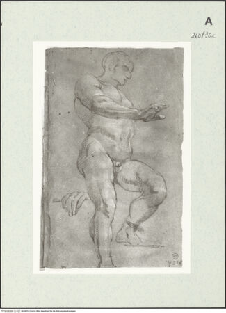 Vorderseite von Istituto Nazionale per la Grafica [https://www.deutsche-digitale-bibliothek.de/content/lizenzen/rv-ez/] Stehende männliche Gestalt - , bh463342_recto. Foto.