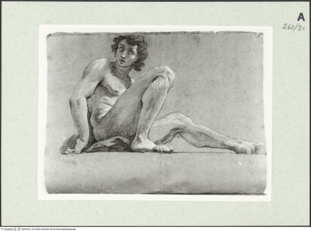 Vorderseite von Istituto Nazionale per la Grafica [https://www.deutsche-digitale-bibliothek.de/content/lizenzen/rv-ez/] Sitzende männliche Gestalt - , bh463351_recto. Foto.