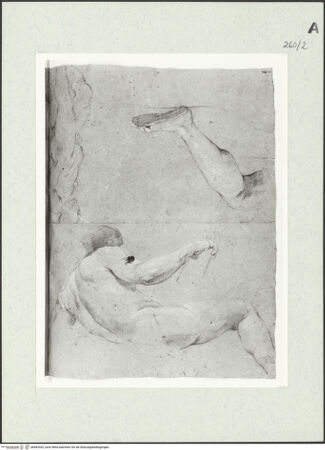 Vorderseite von Istituto Nazionale per la Grafica [https://www.deutsche-digitale-bibliothek.de/content/lizenzen/rv-ez/] Liegende männliche Gestalt - , bh463352_recto. Foto.