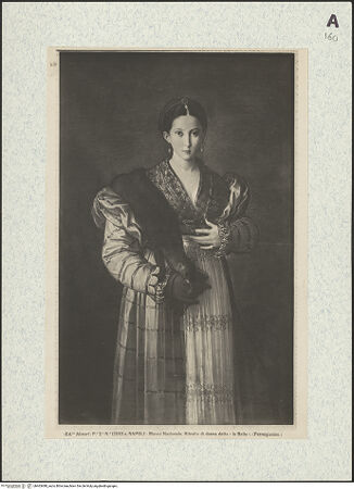 Vorderseite von Alinari [https://www.deutsche-digitale-bibliothek.de/content/lizenzen/rv-ez/] Bildnis einer jungen Dame, genannt Antea - , bh463488_recto. Foto.