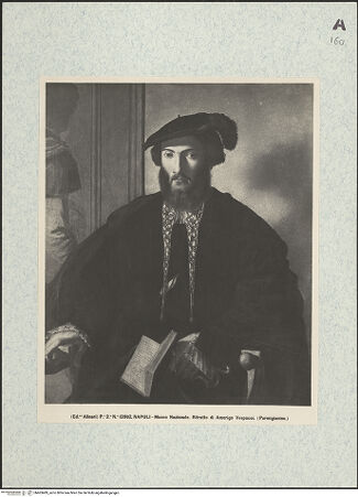 Vorderseite von Alinari [https://www.deutsche-digitale-bibliothek.de/content/lizenzen/rv-ez/] Bildnis eines Mannes (Bildnis des Giovan Battista Castaldi?) - Gesamtansicht, bh463489_recto. Foto.