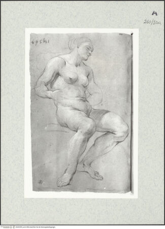 Vorderseite von Istituto Nazionale per la Grafica [https://www.deutsche-digitale-bibliothek.de/content/lizenzen/rv-ez/] Sitzende weibliche Gestalt - , bh463505_recto. Foto.