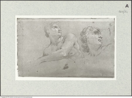 Vorderseite von Istituto Nazionale per la Grafica [https://www.deutsche-digitale-bibliothek.de/content/lizenzen/rv-ez/] Männliche Büste und Wiederholung des Kopfes - , bh463509_recto. Foto.