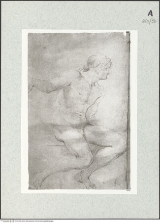 Vorderseite von Istituto Nazionale per la Grafica [https://www.deutsche-digitale-bibliothek.de/content/lizenzen/rv-ez/] Sitzende männliche Gestalt - , bh463522_recto. Foto.