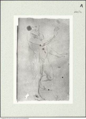 Vorderseite von Istituto Nazionale per la Grafica [https://www.deutsche-digitale-bibliothek.de/content/lizenzen/rv-ez/] Stehende männliche Gestalt - , bh463579_recto. Foto.