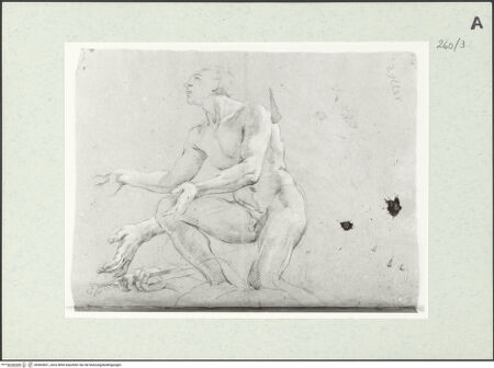 Vorderseite von Istituto Nazionale per la Grafica [https://www.deutsche-digitale-bibliothek.de/content/lizenzen/rv-ez/] Kniende männliche Gestalt und Handstudien - , bh463601_recto. Foto.