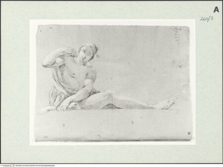 Vorderseite von Istituto Nazionale per la Grafica [https://www.deutsche-digitale-bibliothek.de/content/lizenzen/rv-ez/] Sitzende männliche Gestalt - , bh463605_recto. Foto.