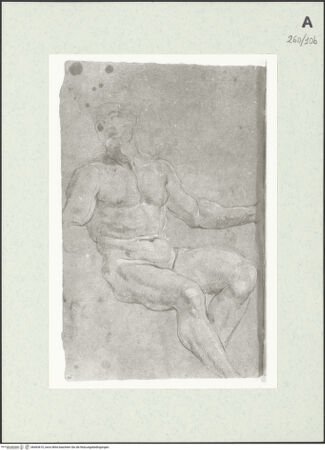 Vorderseite von Istituto Nazionale per la Grafica [https://www.deutsche-digitale-bibliothek.de/content/lizenzen/rv-ez/] Sitzende männliche Gestalt - , bh463610_recto. Foto.