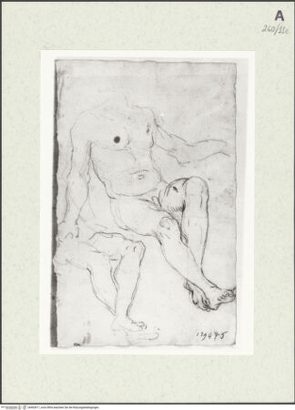 Vorderseite von Istituto Nazionale per la Grafica [https://www.deutsche-digitale-bibliothek.de/content/lizenzen/rv-ez/] Sitzende männliche Gestalt - , bh463611_recto. Foto.