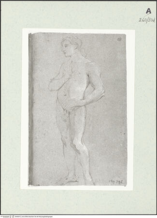 Vorderseite von Istituto Nazionale per la Grafica [https://www.deutsche-digitale-bibliothek.de/content/lizenzen/rv-ez/] Stehende männliche Gestalt - , bh463612_recto. Foto.