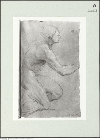 Vorderseite von Istituto Nazionale per la Grafica [https://www.deutsche-digitale-bibliothek.de/content/lizenzen/rv-ez/] Kniende männliche Gestalt - , bh463614_recto. Foto.