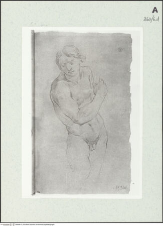 Vorderseite von Istituto Nazionale per la Grafica [https://www.deutsche-digitale-bibliothek.de/content/lizenzen/rv-ez/] Stehende männliche Gestalt - , bh463615_recto. Foto.