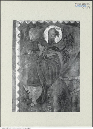 Vorderseite von ICCD [https://www.deutsche-digitale-bibliothek.de/content/lizenzen/rv-ez/] FreskenzyklusMartyrium des heiligen Paulus - Detail: drei Quellen entspringen aus dem abgeschlagenen Haupt des heiligen Paulus, vor der Restaurierung 1992-1994, bh463710_recto. Foto.