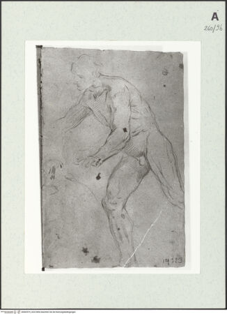 Vorderseite von Istituto Nazionale per la Grafica [https://www.deutsche-digitale-bibliothek.de/content/lizenzen/rv-ez/] Schreitende männliche Gestalt - , bh463979_recto. Foto.