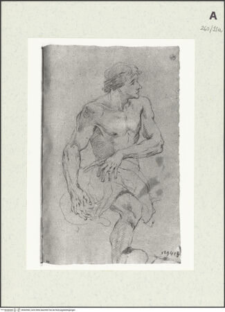 Vorderseite von Istituto Nazionale per la Grafica [https://www.deutsche-digitale-bibliothek.de/content/lizenzen/rv-ez/] Kniende männliche Gestalt - , bh463983_recto. Foto.