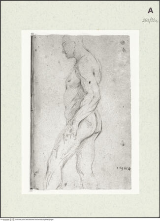 Vorderseite von Istituto Nazionale per la Grafica [https://www.deutsche-digitale-bibliothek.de/content/lizenzen/rv-ez/] Stehende männliche Gestalt - , bh463992_recto. Foto.