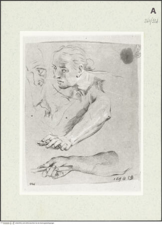 Vorderseite von Istituto Nazionale per la Grafica [https://www.deutsche-digitale-bibliothek.de/content/lizenzen/rv-ez/] Kopf- und Armstudien - , bh463994_recto. Foto.