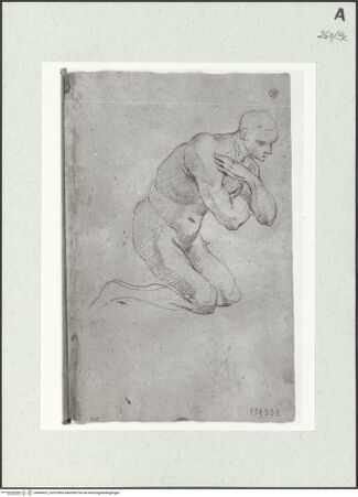 Vorderseite von Istituto Nazionale per la Grafica [https://www.deutsche-digitale-bibliothek.de/content/lizenzen/rv-ez/] Kniende männliche Gestalt - , bh464022_recto. Foto.