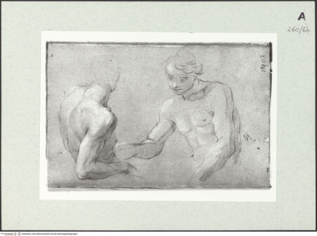 Vorderseite von Istituto Nazionale per la Grafica [https://www.deutsche-digitale-bibliothek.de/content/lizenzen/rv-ez/] Zwei männliche Gestalten in Halbfigur - , bh464034_recto. Foto.